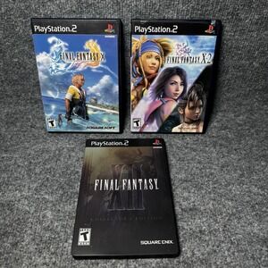 Final Fantasy Game Lot of 3, FF X, X-2, XII Collectors Edition Steelbook, Tested